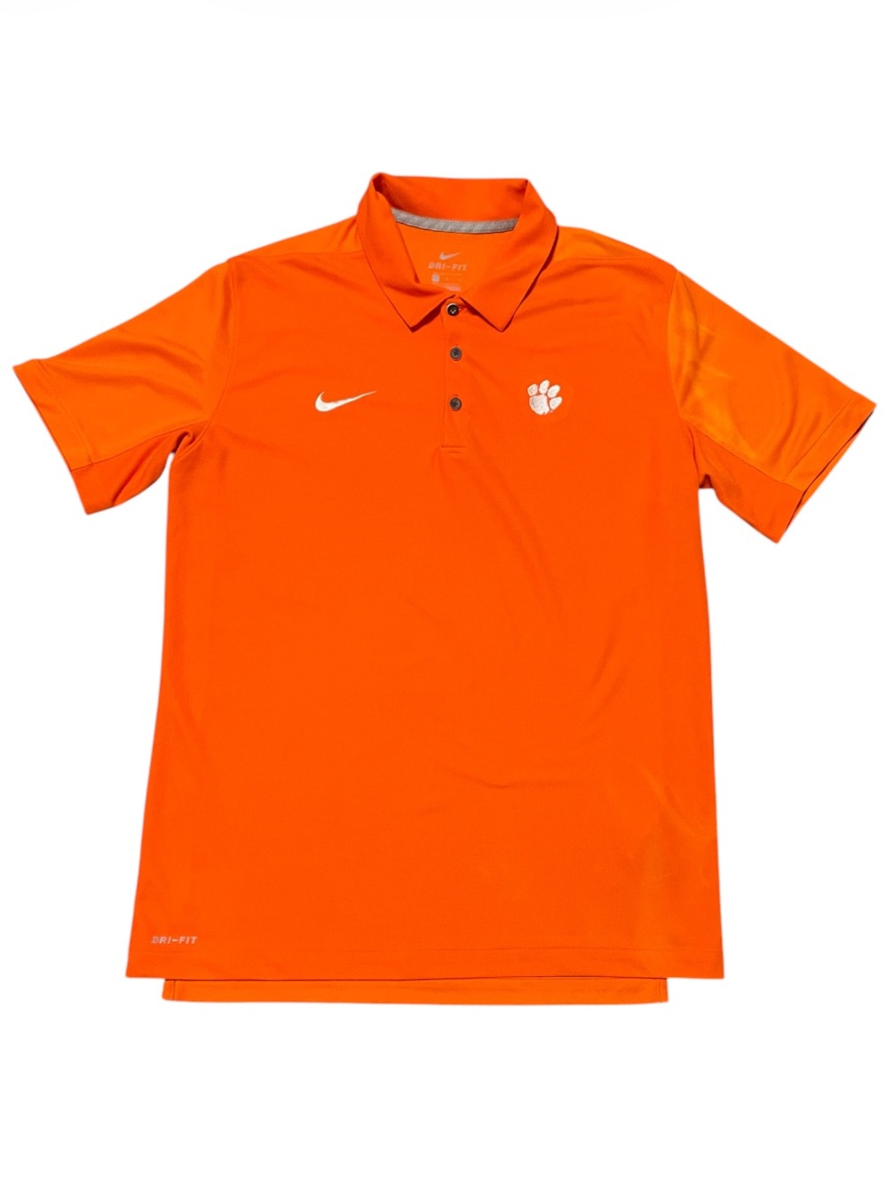 Men's Nike Clemson Tigers Dri-FIT Polo Shirt Orange Size Large